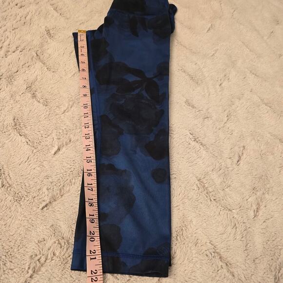 Lululemon Wunder Under Crop II Sz 6 Luxtreme Jumbo Inky Floral Black Inkwell - Picture 5 of 9